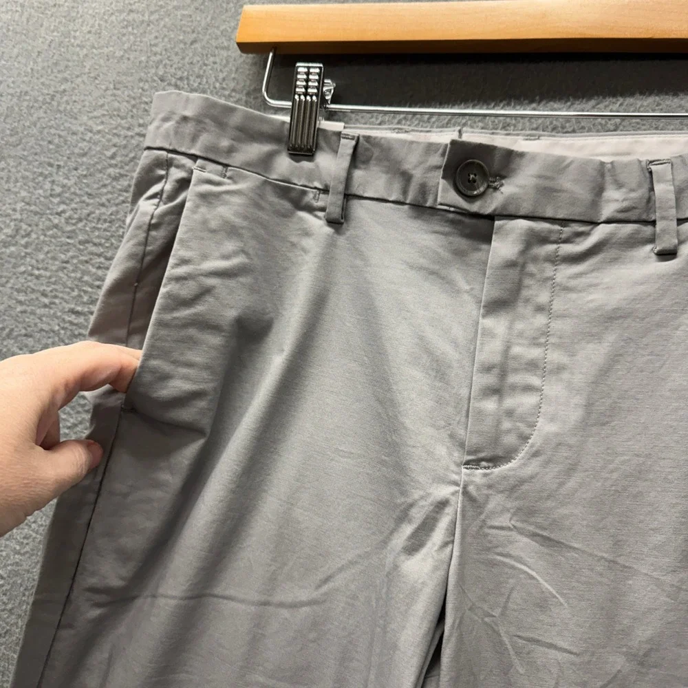 Calvin Klein Chinos Mens 30x30 The‎ Refined Stretch Slim Fit Gray Trousers NEW